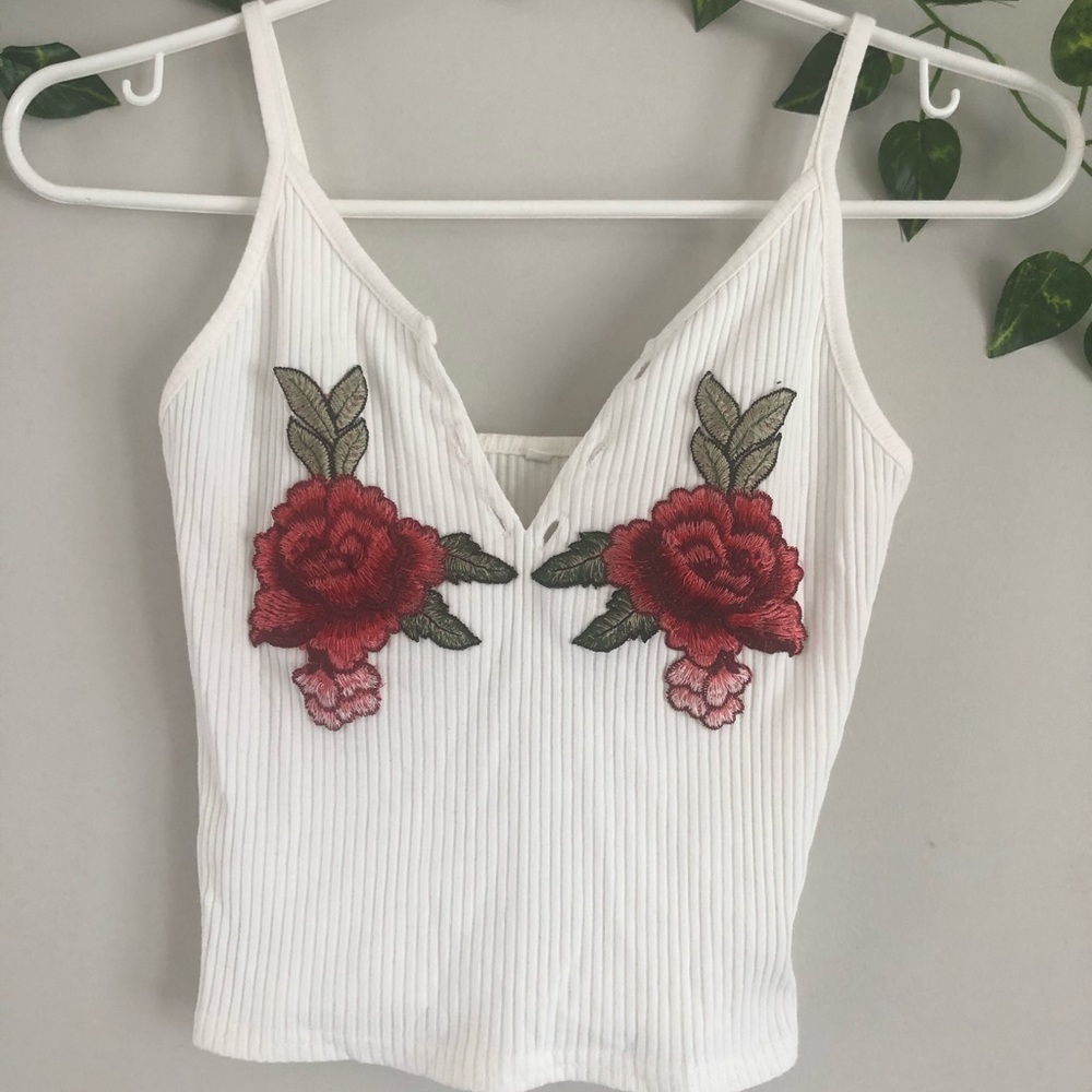Roses Tank Crop Top